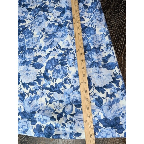 Abercrombie Mini Linen Dress White Blue Floral Size Small - Picture 9 of 9